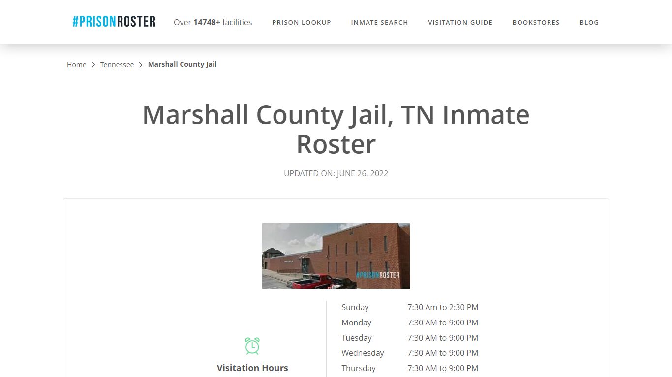 Marshall County Jail, TN Inmate Roster